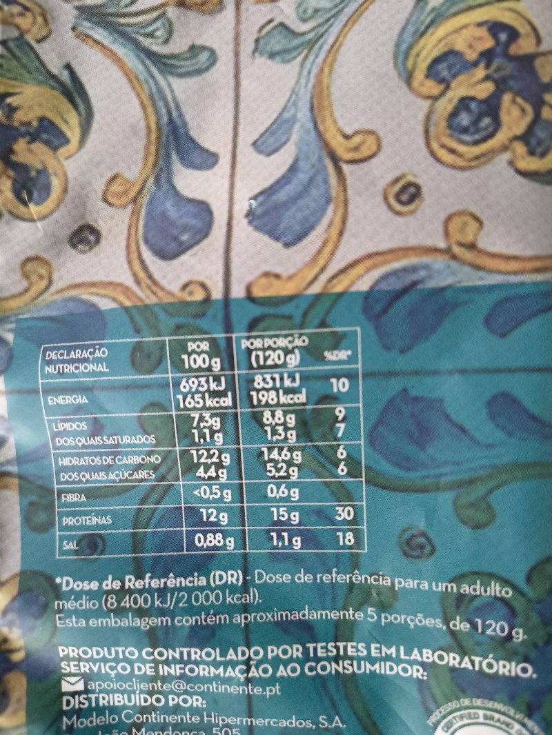Foto da tabela nutricional