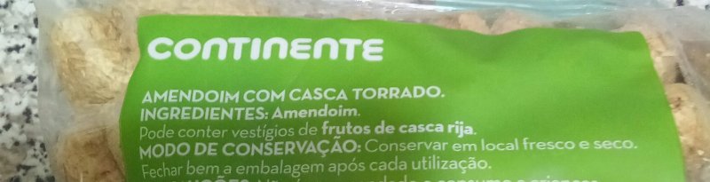 Foto da lista de ingredientes