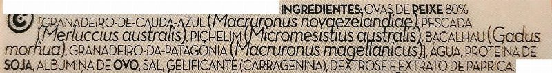 Foto da lista de ingredientes