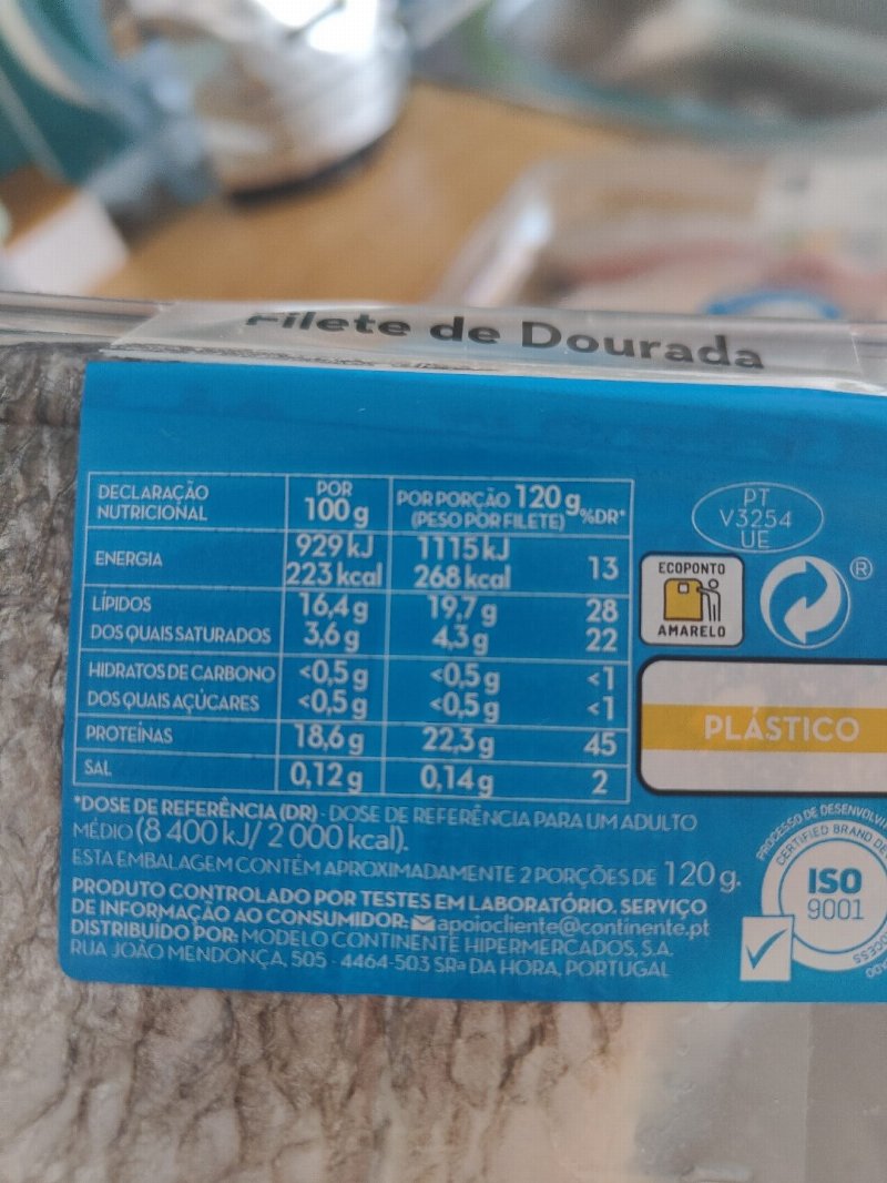 Foto da tabela nutricional