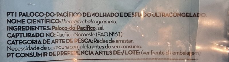 Foto da lista de ingredientes