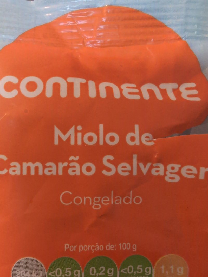 Foto da lista de ingredientes