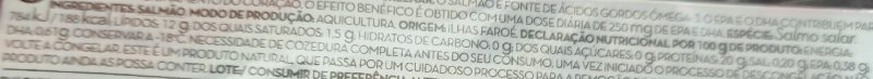 Foto da tabela nutricional