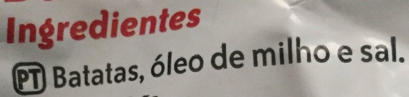Foto da lista de ingredientes