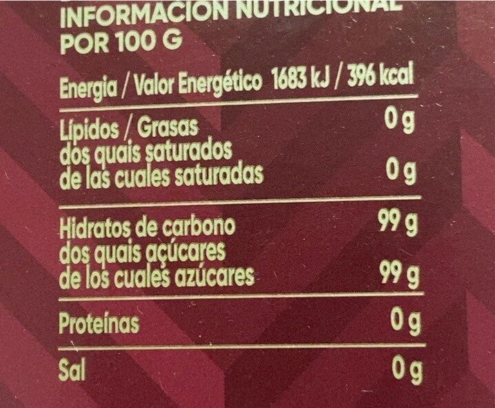 Foto da tabela nutricional