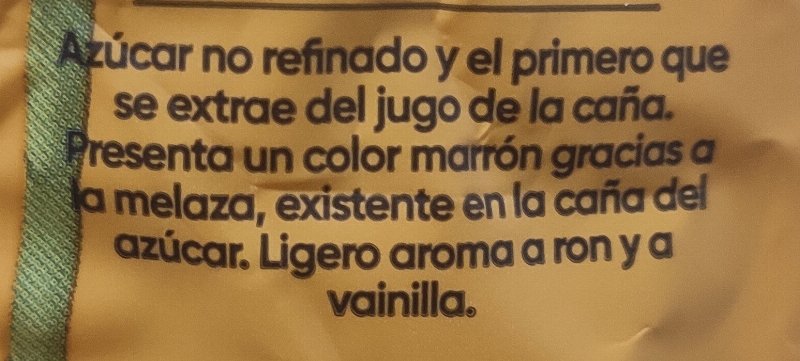 Foto da lista de ingredientes