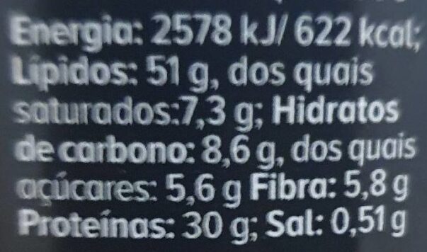 Foto da tabela nutricional