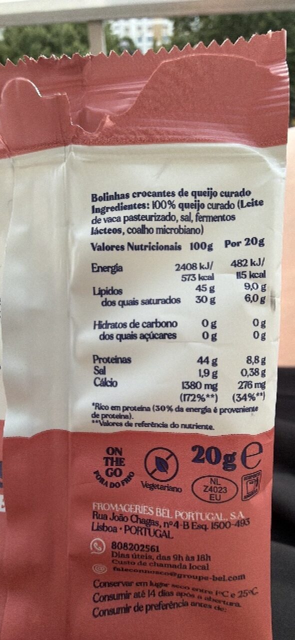 Foto da tabela nutricional