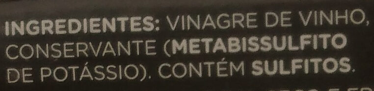 Foto da lista de ingredientes