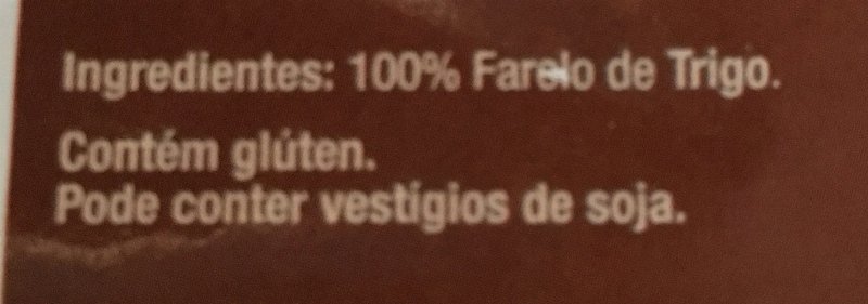 Foto da lista de ingredientes