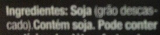 Foto da lista de ingredientes