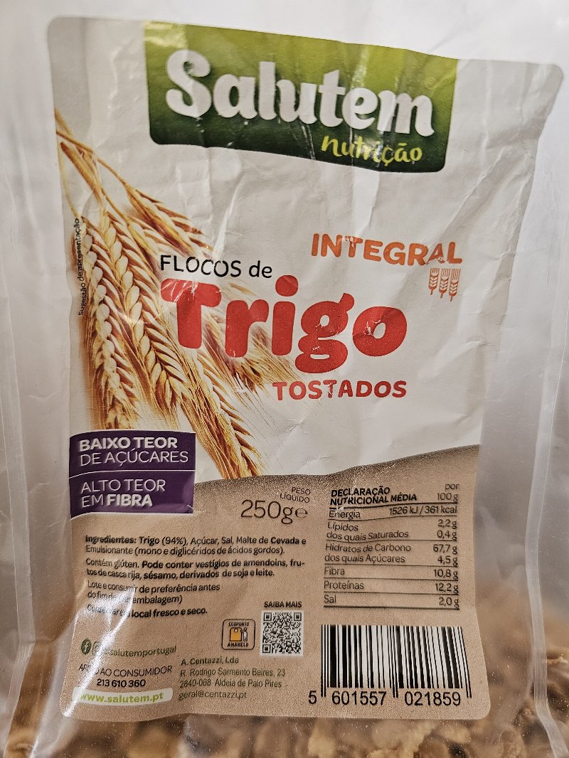 Foto da lista de ingredientes