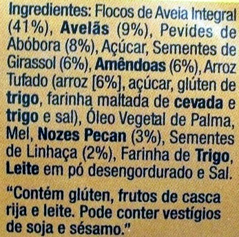 Foto da lista de ingredientes