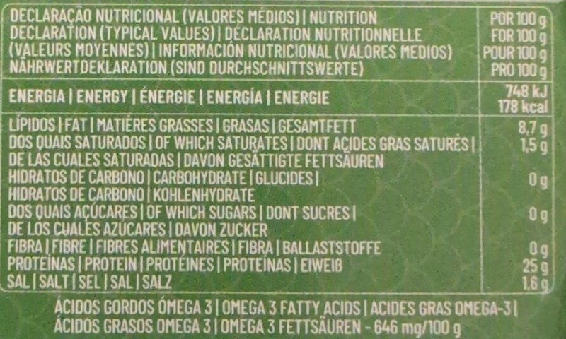 Foto da tabela nutricional