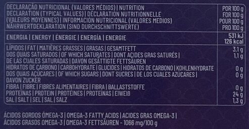Foto da tabela nutricional
