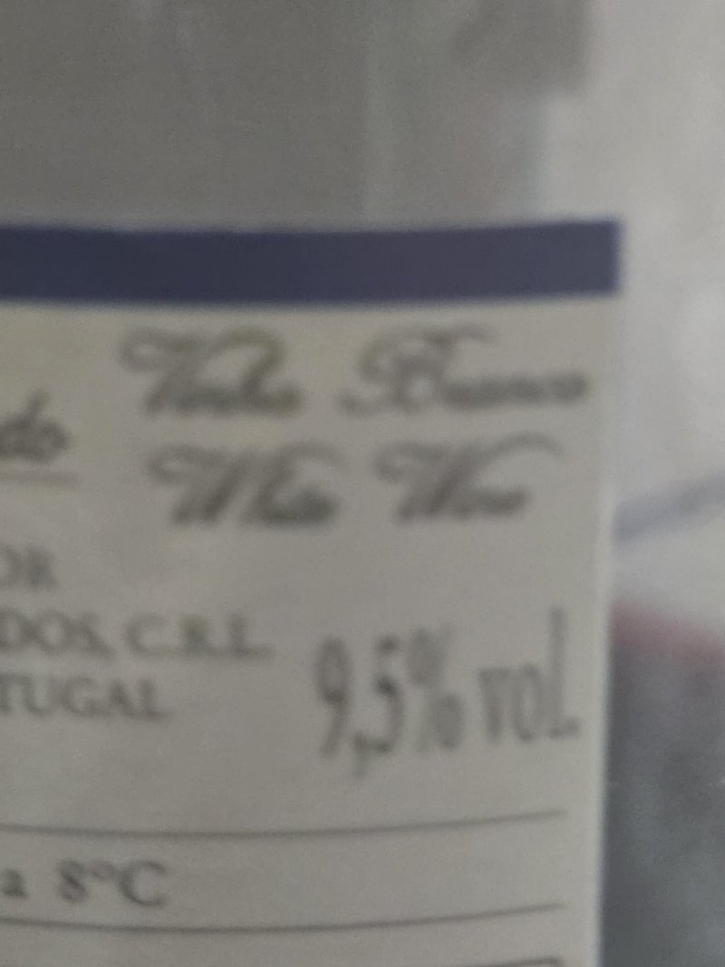 Foto da tabela nutricional