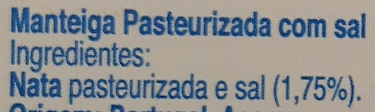 Foto da lista de ingredientes