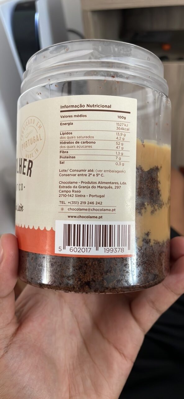 Foto da tabela nutricional