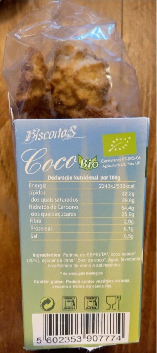 Foto da tabela nutricional