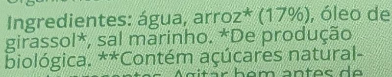 Foto da lista de ingredientes