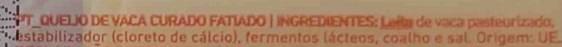 Foto da lista de ingredientes