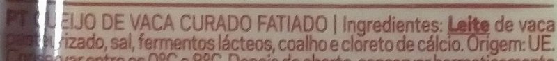 Foto da lista de ingredientes