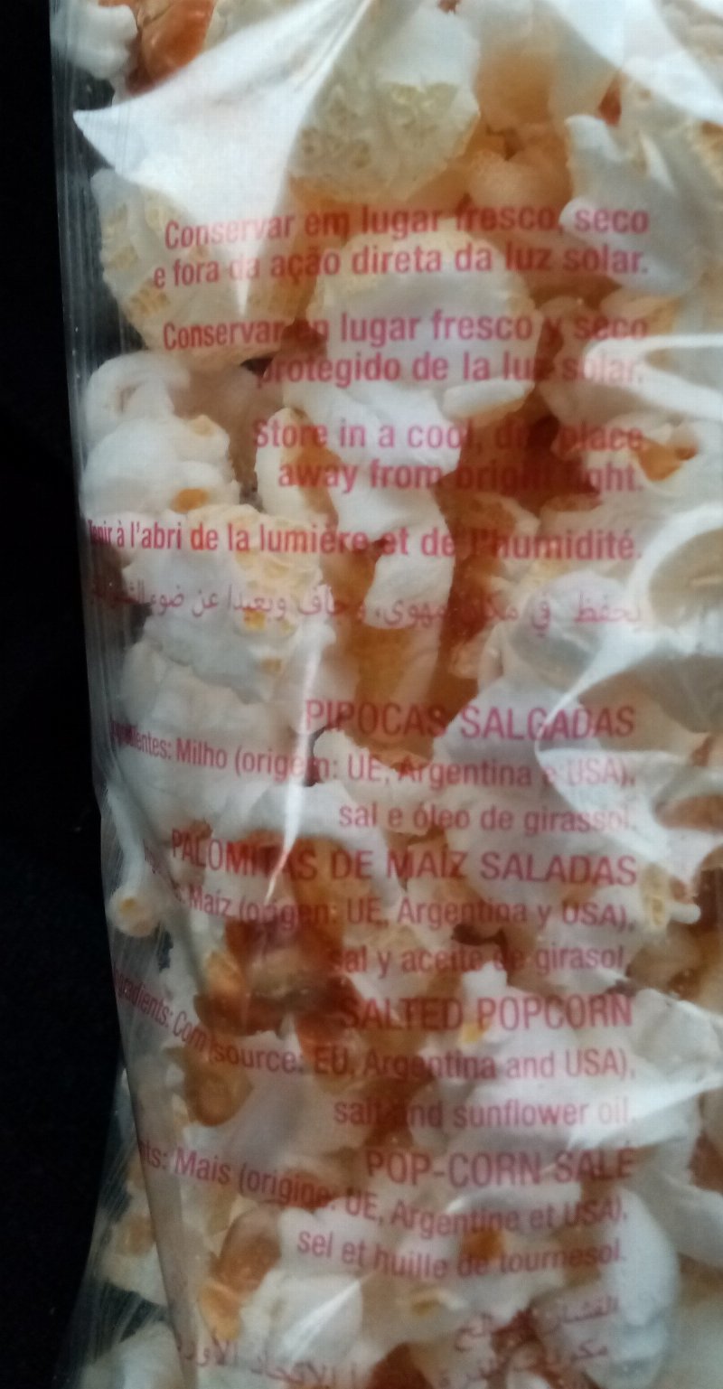 Foto da lista de ingredientes
