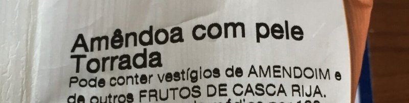 Foto da lista de ingredientes