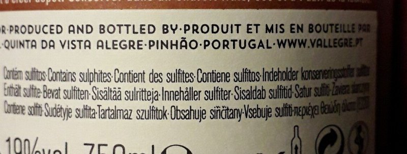 Foto da lista de ingredientes