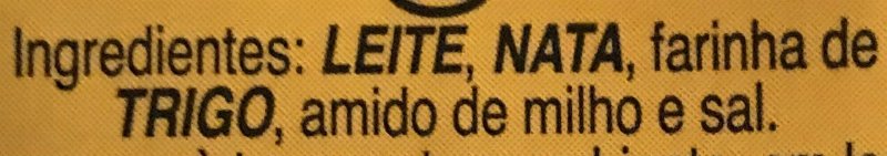 Foto da lista de ingredientes
