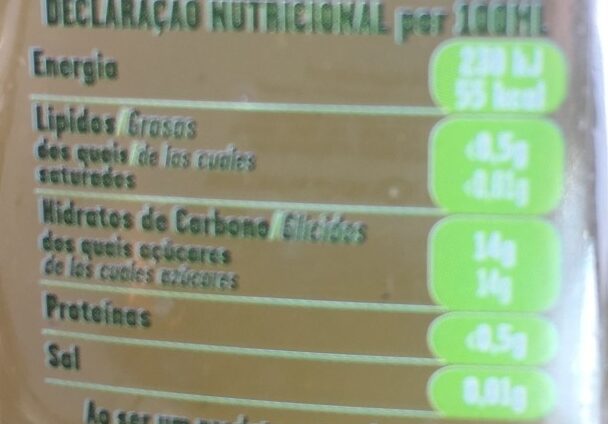 Foto da tabela nutricional