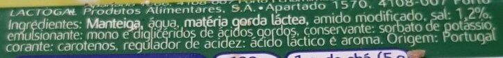 Foto da lista de ingredientes