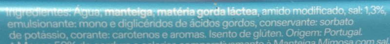 Foto da lista de ingredientes