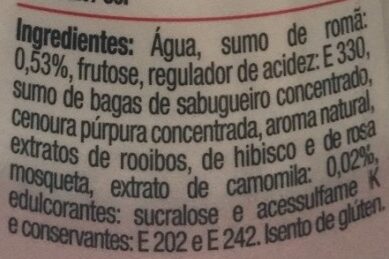 Foto da lista de ingredientes