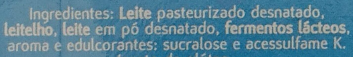 Foto da lista de ingredientes