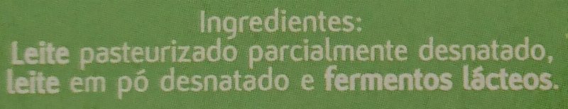 Foto da lista de ingredientes