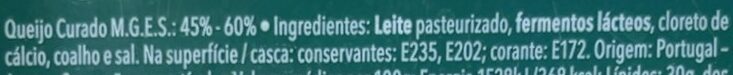 Foto da lista de ingredientes