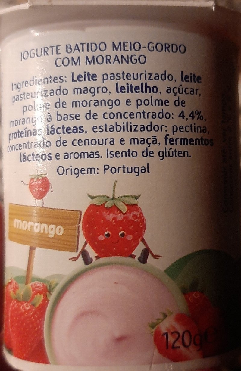 Foto da lista de ingredientes