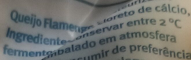 Foto da lista de ingredientes