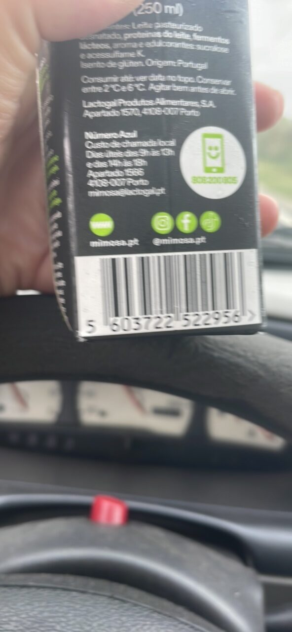 Foto da tabela nutricional
