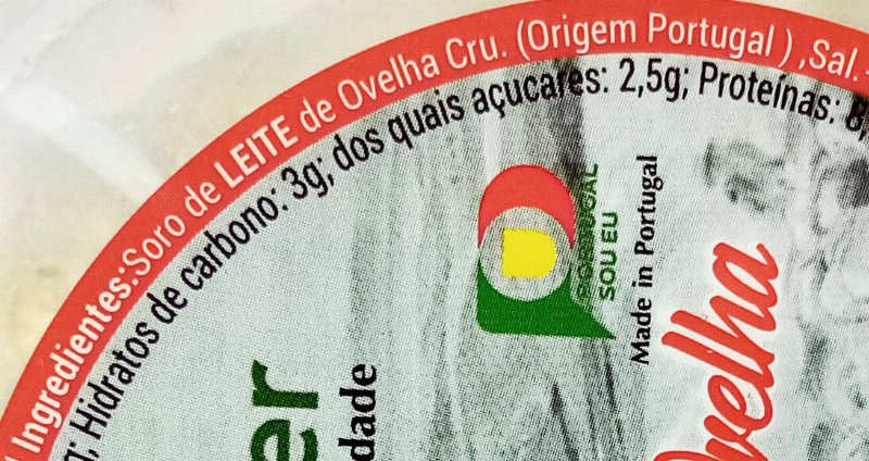 Foto da lista de ingredientes