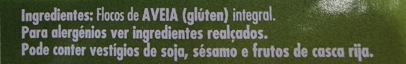 Foto da lista de ingredientes