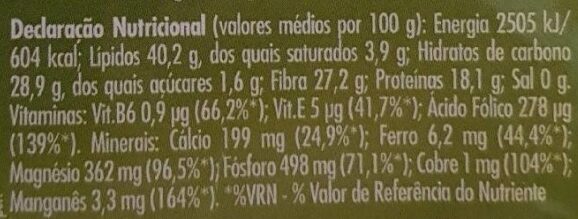 Foto da tabela nutricional