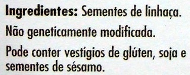 Foto da lista de ingredientes