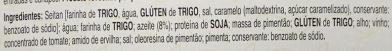 Foto da lista de ingredientes
