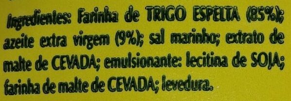 Foto da lista de ingredientes
