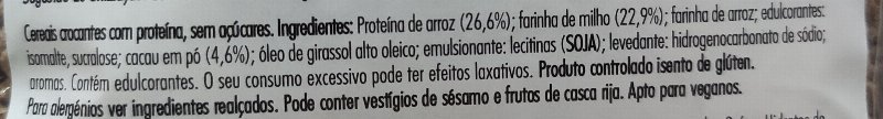 Foto da lista de ingredientes
