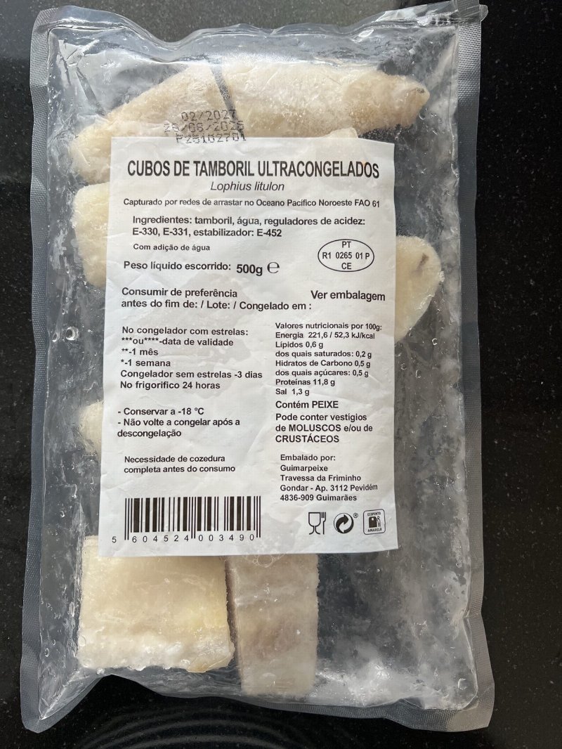 Foto da tabela nutricional