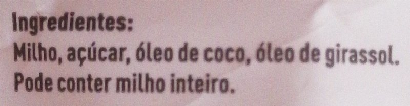 Foto da lista de ingredientes