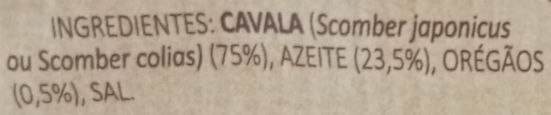 Foto da lista de ingredientes